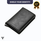 VaultEdge RFID Wallet, slim anti-theft and RFID blocking in black color - VAYOME.