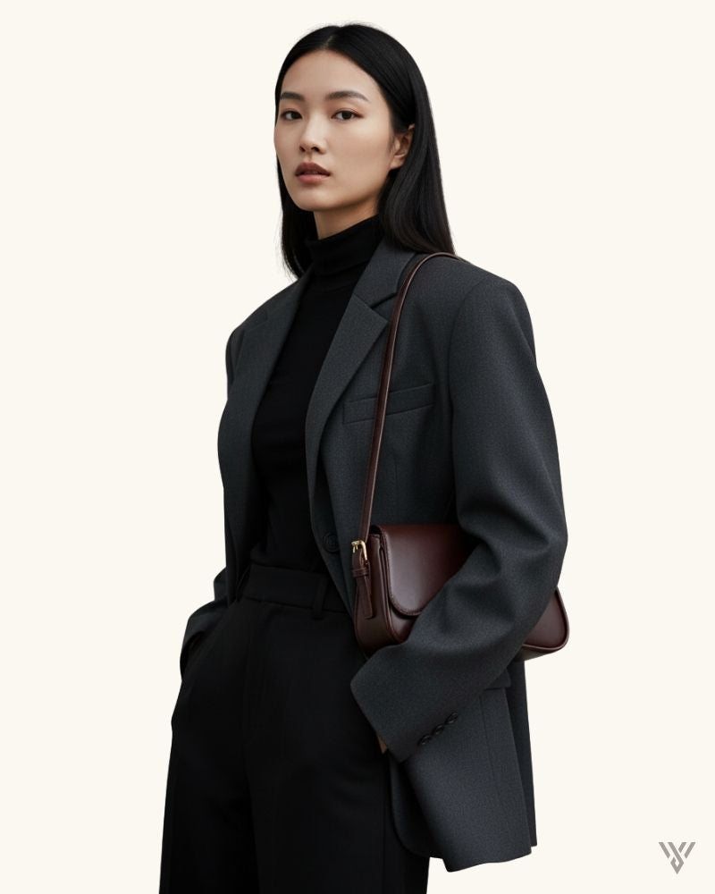 Avenue Flip Pouch in Brown Color - Flip Magnetic Buckle Urban Style Women Shoulder Bag - Vayome Store - Lifestyle Shot