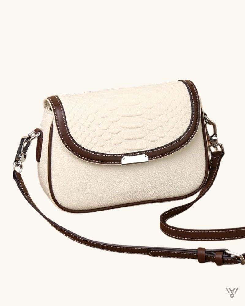 Contrast Croc Satchel