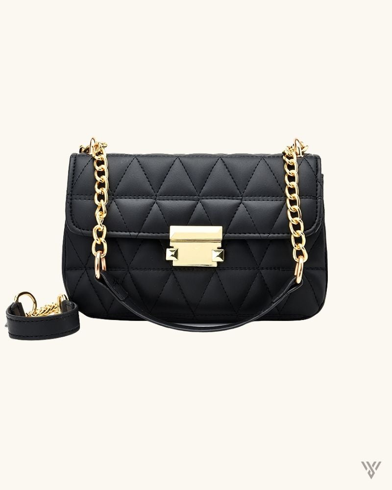 Urban Cushion Bag in Black Color - Women Fashion Soft Surface Latch Luxury Shoulder Bag - Vayome Store - Single