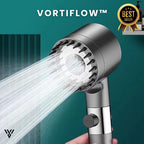 VortiFlow Shower Head, high-pressure water purification for healthier skin and hair - VAYOME.