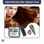 100% Pure Unrefined Batana Hair Oil (120ml, 1-bottle pack), formulated for deep penetration to achieve vibrant hair - VAYOME.