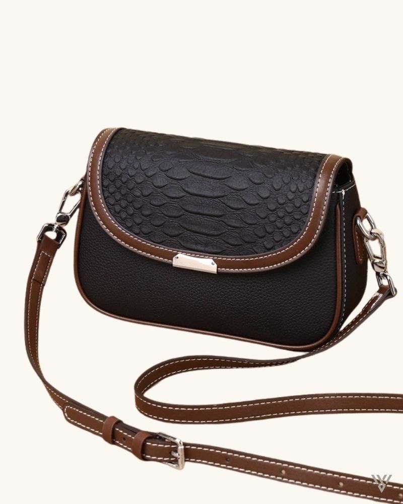 Contrast Croc Satchel