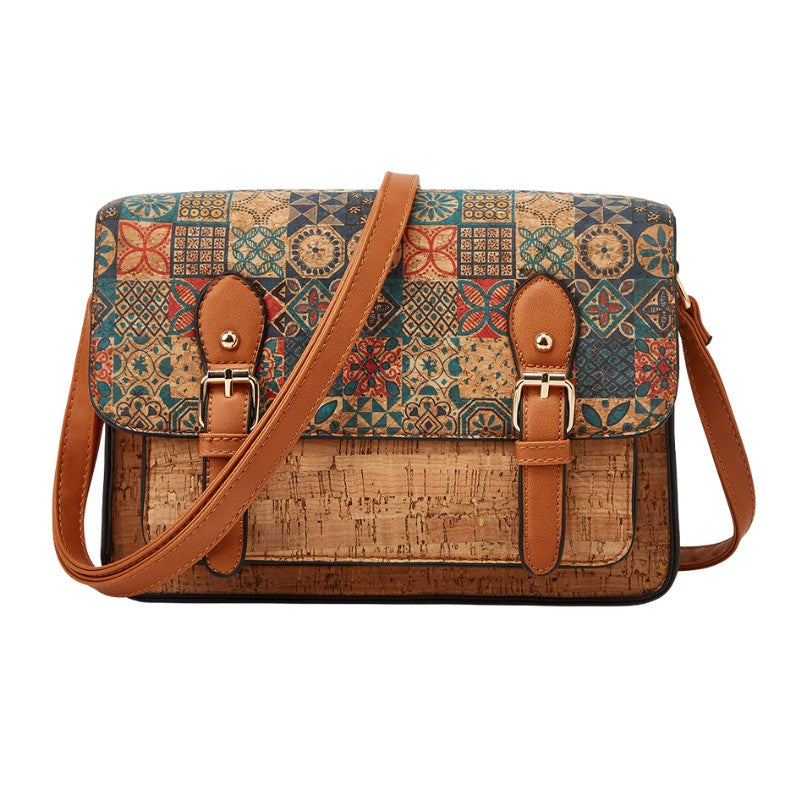 UrbanLeaf Crossbody Bag: Elegant Floral Print & Large Capacity VAYOME