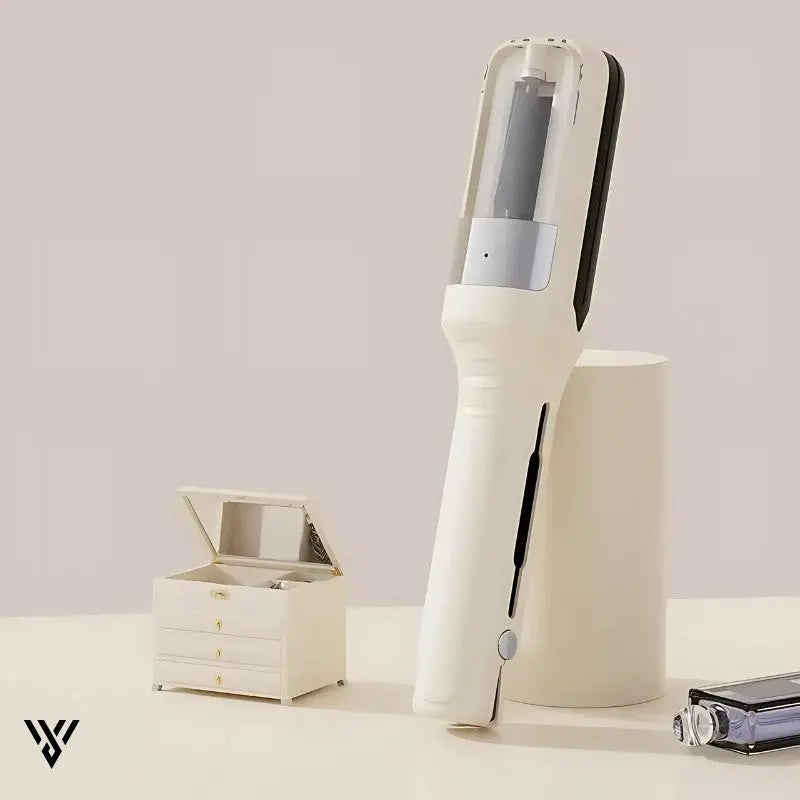 Split-End Precision Trimmer Pro in Beige-White color, designed to trim split ends without cutting hair length - VAYOME.