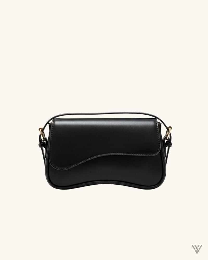 Avenue Flip Pouch in Black Color - Flip Magnetic Buckle Urban Style Women Shoulder Bag - Vayome Store - Single