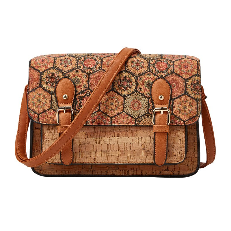 UrbanLeaf Crossbody Bag: Elegant Floral Print & Large Capacity VAYOME