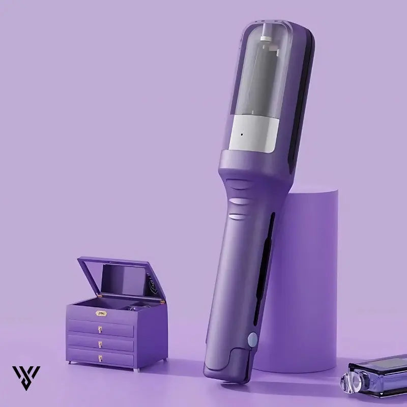 Split-End Precision Trimmer Pro in purple color, designed to trim split ends without cutting hair length - VAYOME.
