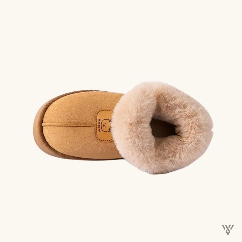 Women's Snow Boots - Thick Platform Snow Boot - Vayome - Khaki - Front View