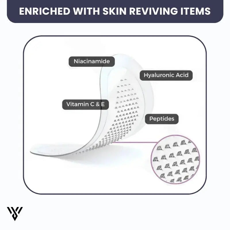 Hydrogel Eye Patch Pro in Gold color, which diminishes puffiness and under-eye bags, and is enriched with skin-reviving items - VAYOME.