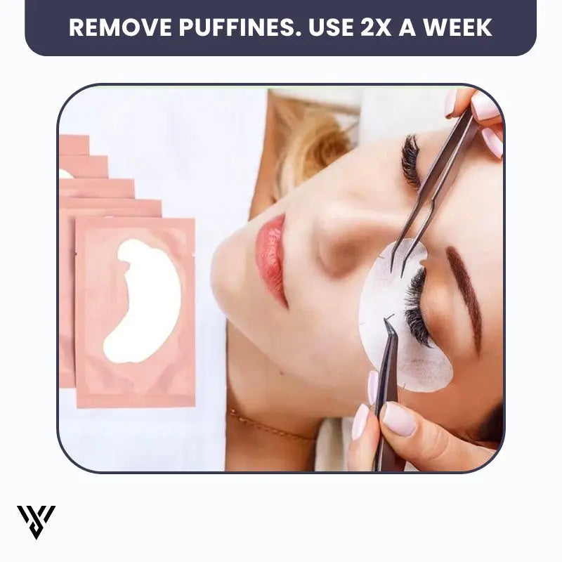 Hydrogel Eye Patch Pro in Gold color, which diminishes puffiness and under-eye bags, recommended for use 2 times a week only - VAYOME.