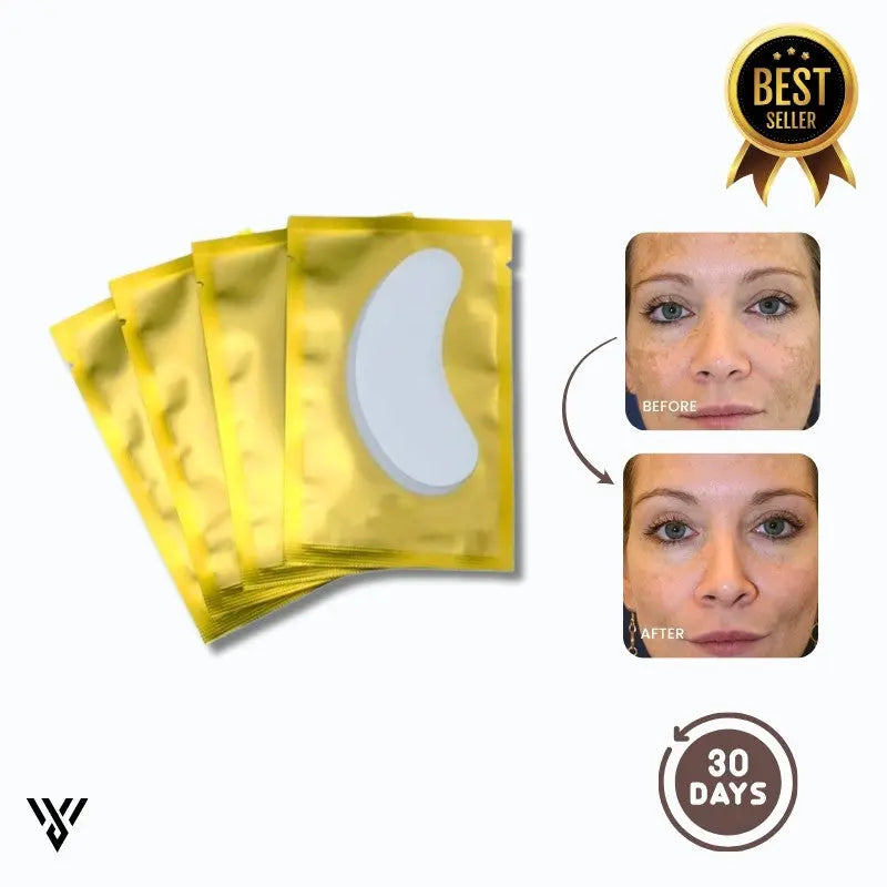 Hydrogel_eye_patch_pro in Gold color, designed to help remove face spots and wrinkles - VAYOME.