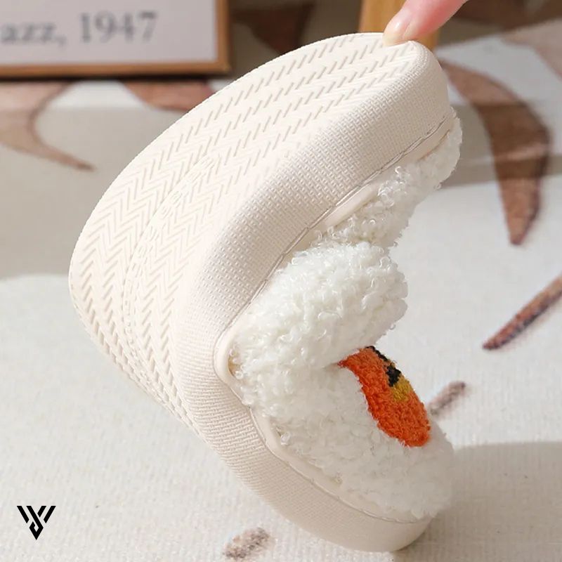 Pumpkin Plush: Comfy Suede Upper House Halloween Slippers