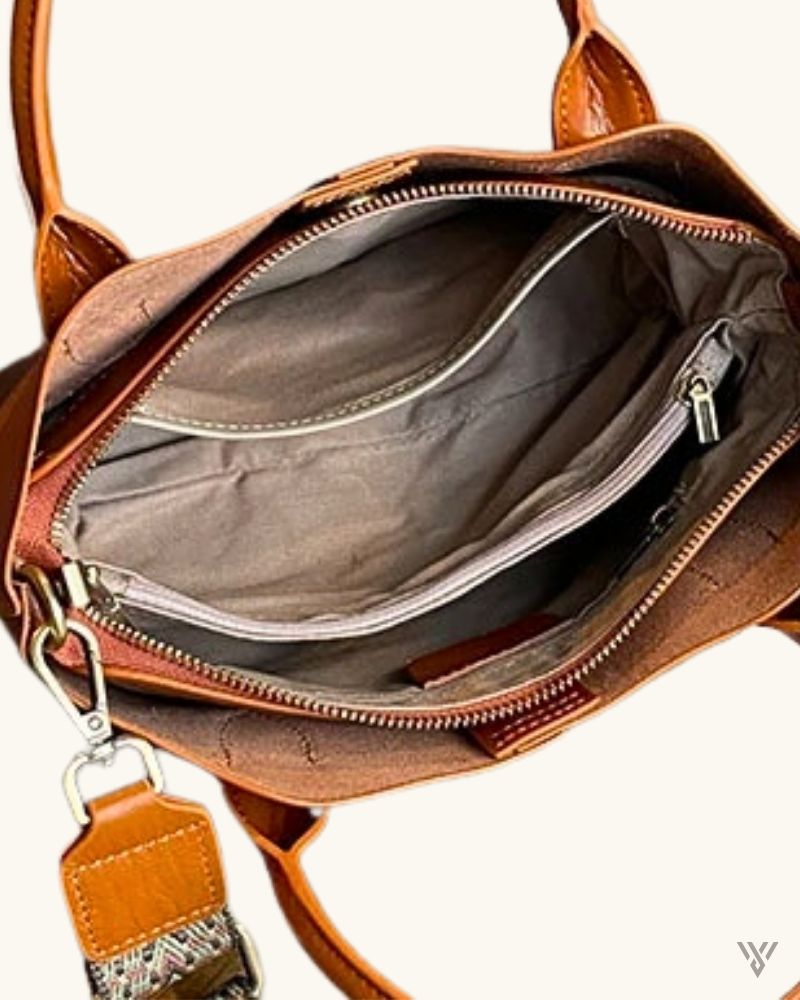 The Versa Shell Crossbody in Sunset Yellow Color - Bag Inside View - Vayome Store