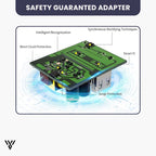 Universal Adapter Pro in Blue Color, one adapter for every destination, featuring Safety Guaranteed Technology - VAYOME.