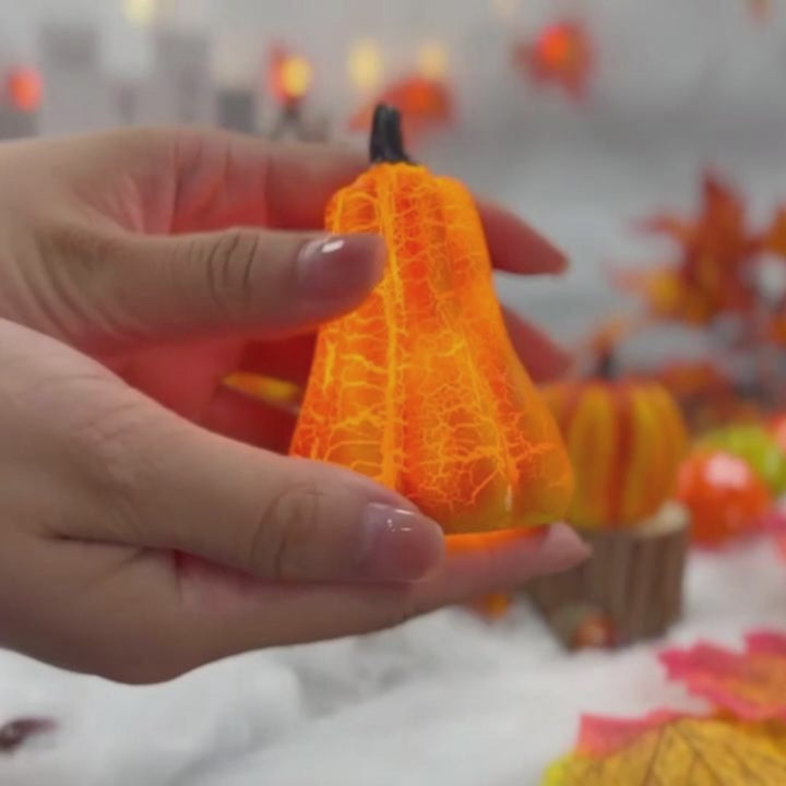 The Cozy Haunt Halloween Bundle: Ghost Lamp & 3 Pumpkins Set